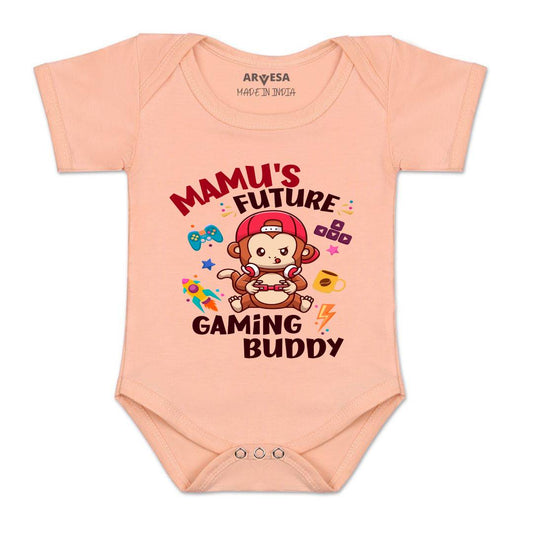 Arvesa Mamu Future Gaming Buddy Design-1158 White 0-3 Months Jumpsuit for Baby Boy & Girl dress .