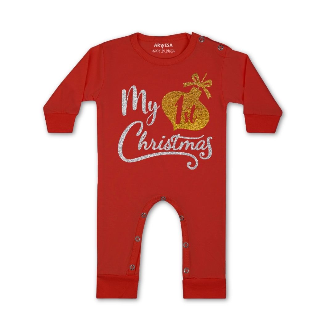 Arvesa G-17 My First Christmas Baby Jumpsuit.